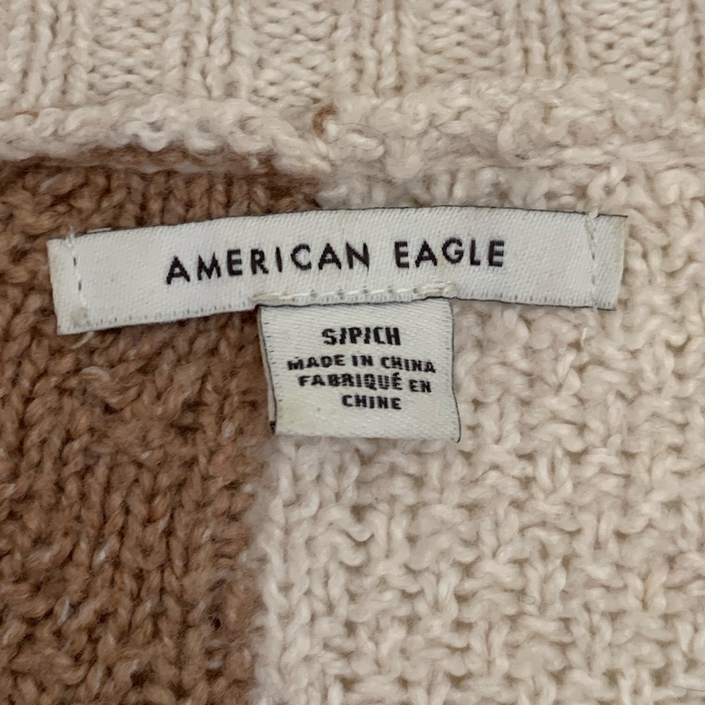 American Eagle Patchwork Cropped Cardigan Size Sm… - image 2